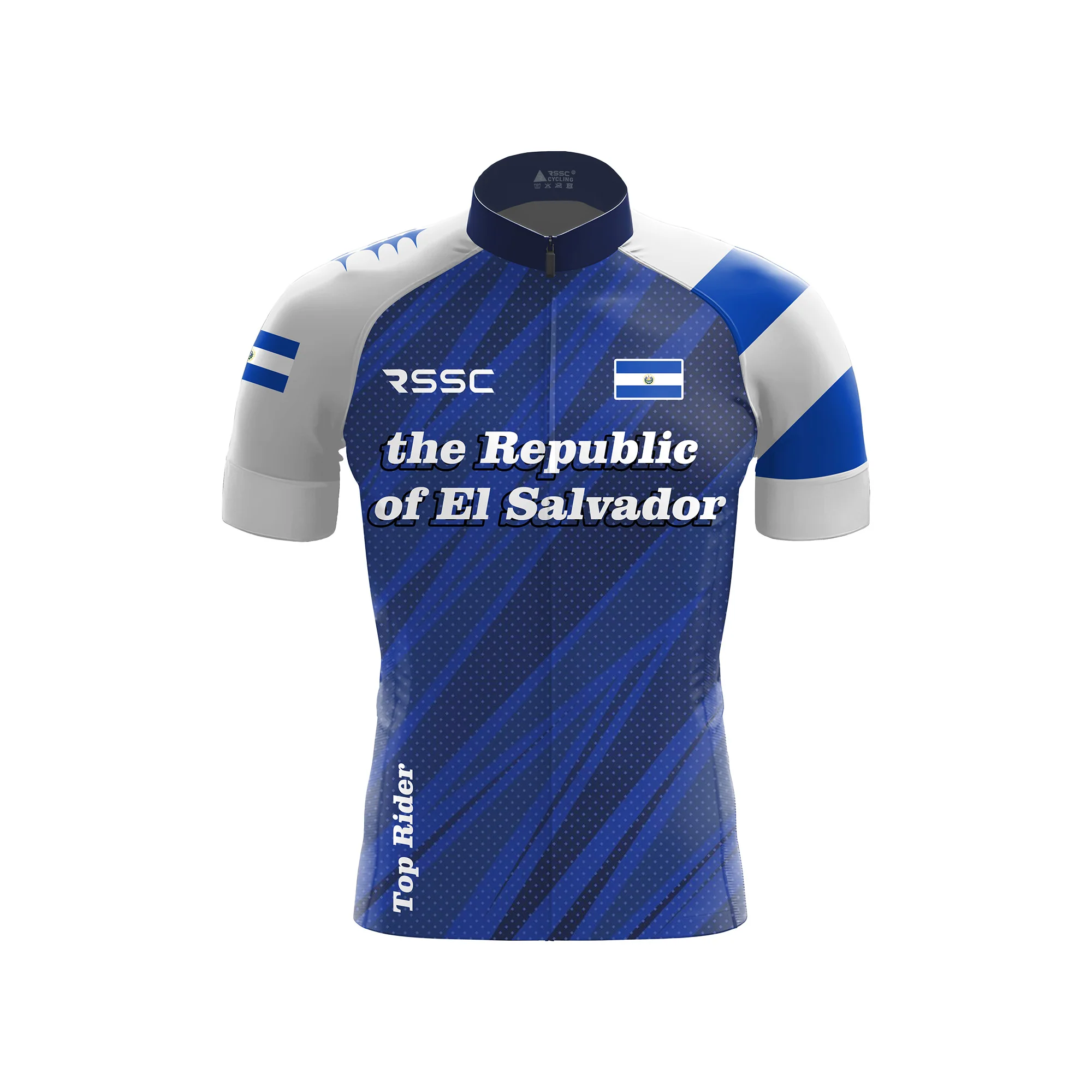 The Republic of El Salvador Men's Short Sleeve Cycling Kit - Image 3