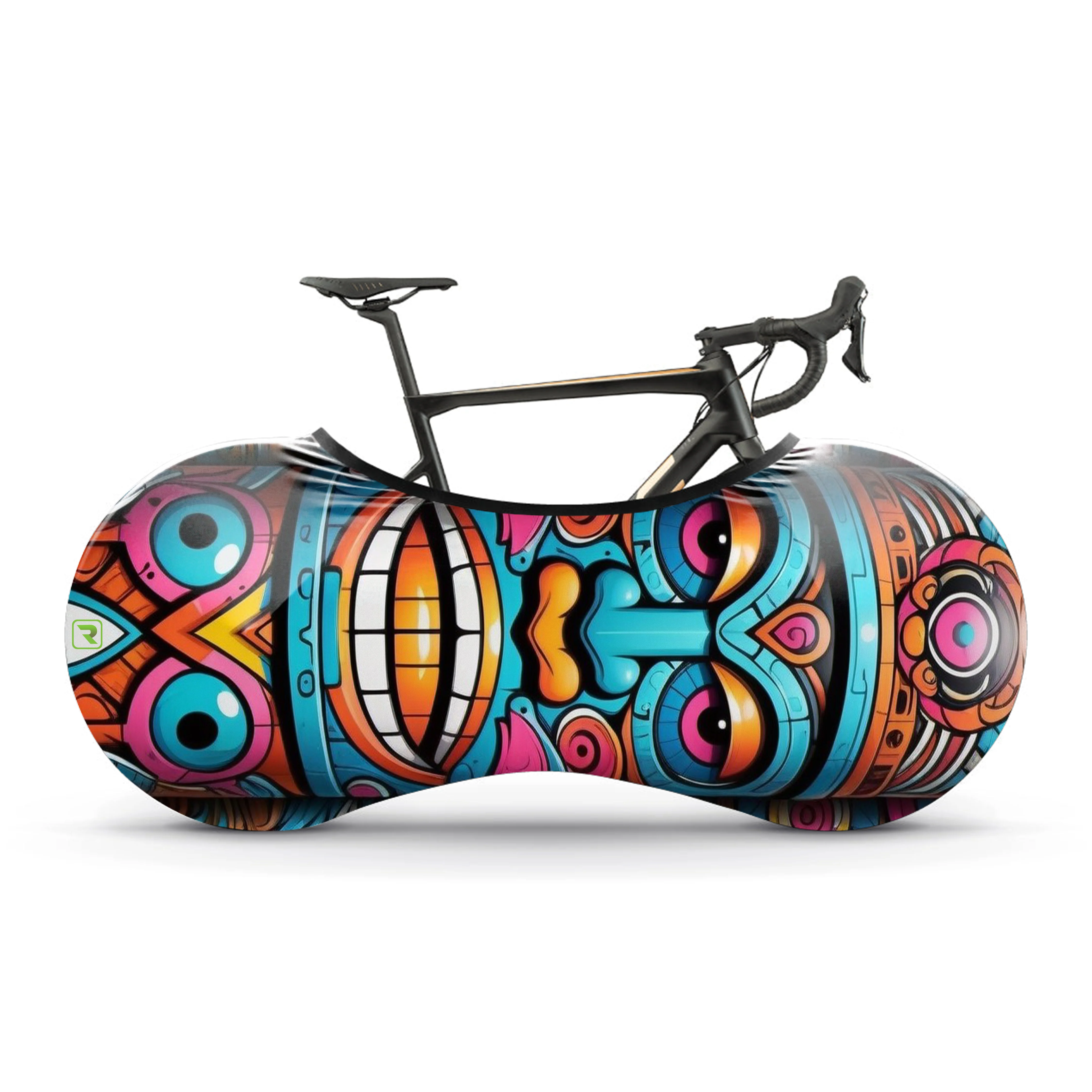 Totem Pole In Anime Styl Bicycle Wheels Cover