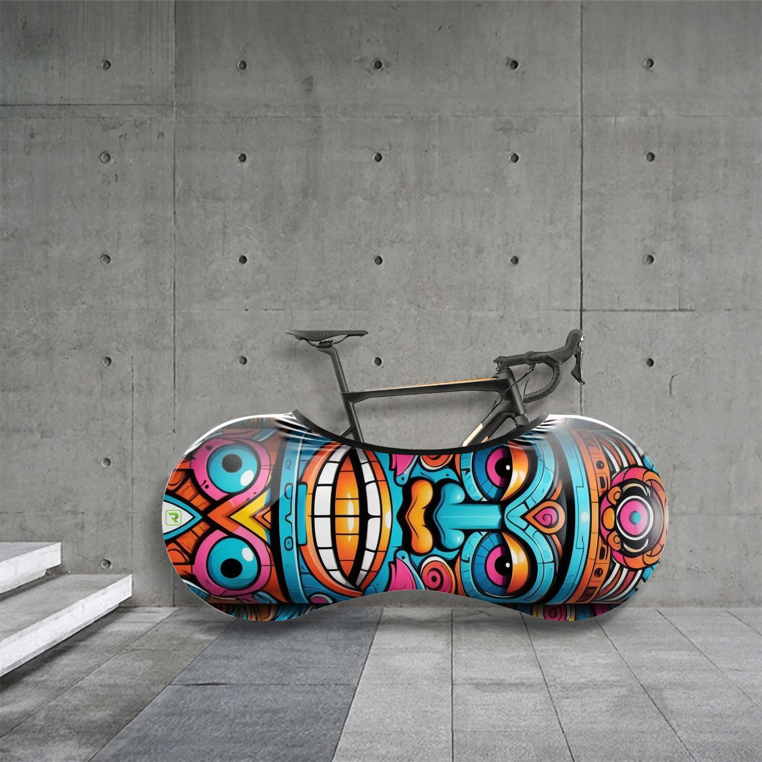 Totem Pole In Anime Styl Bicycle Wheels Cover - Image 4