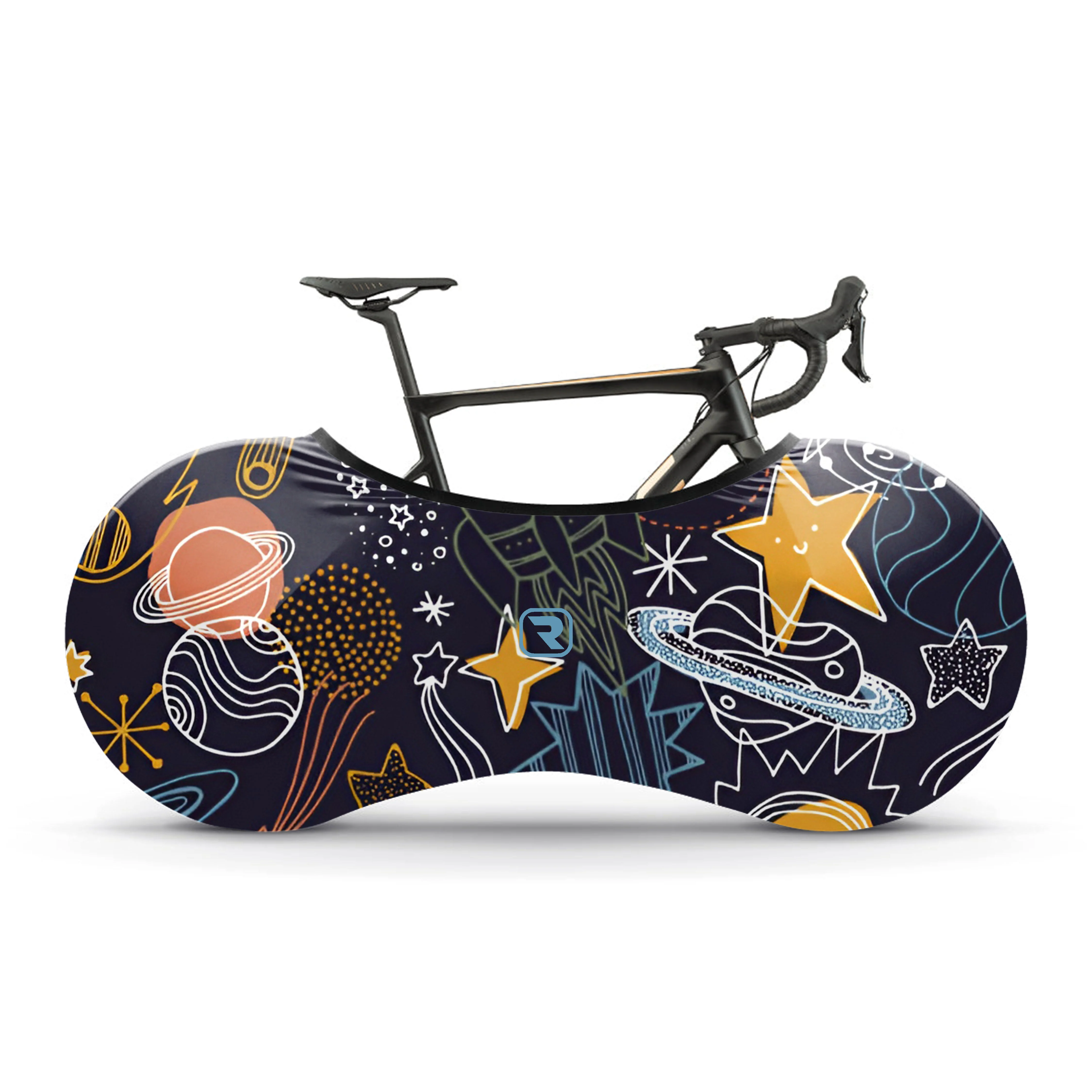 Universe Illustration Bicycle Wheels Cover