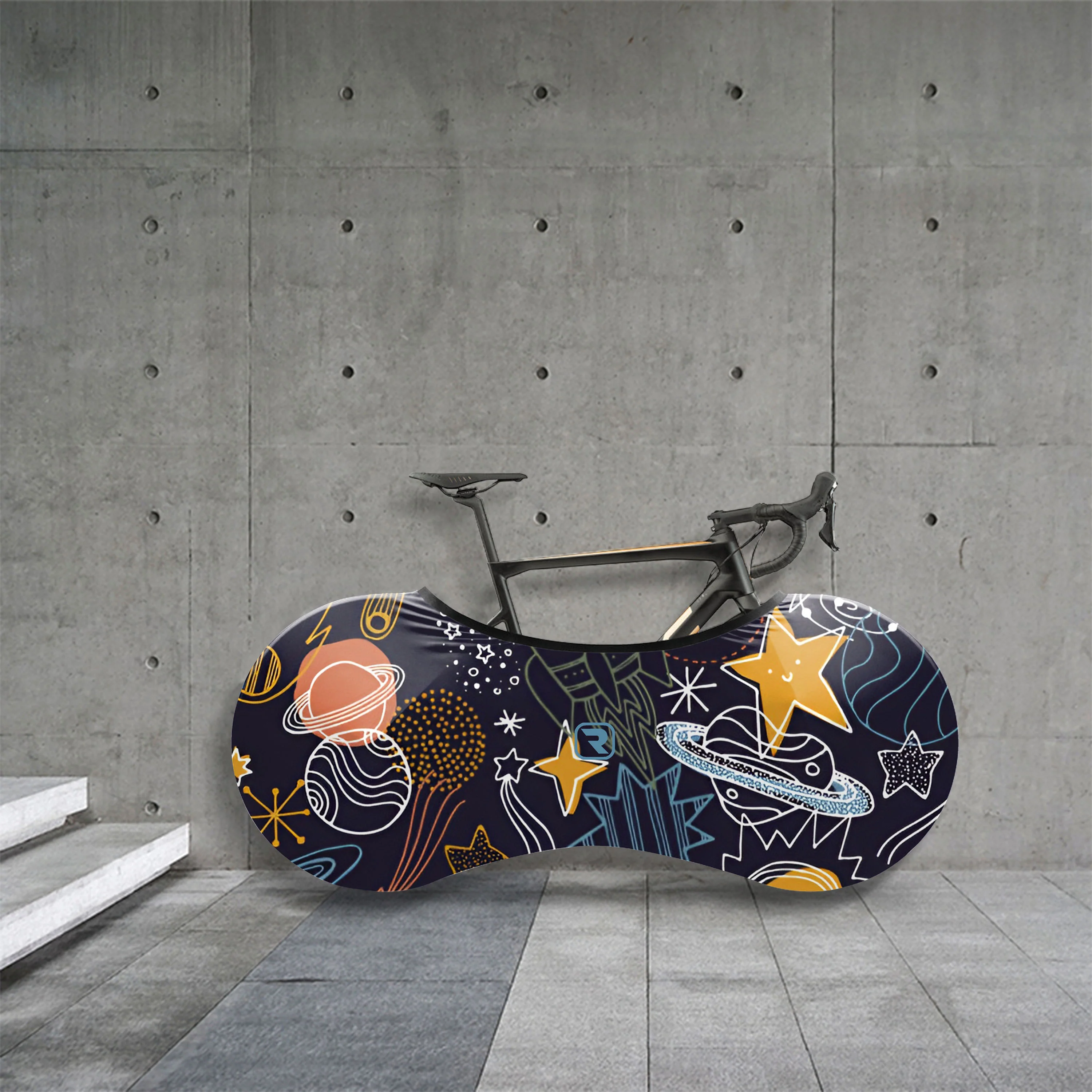 Universe Illustration Bicycle Wheels Cover - Image 4