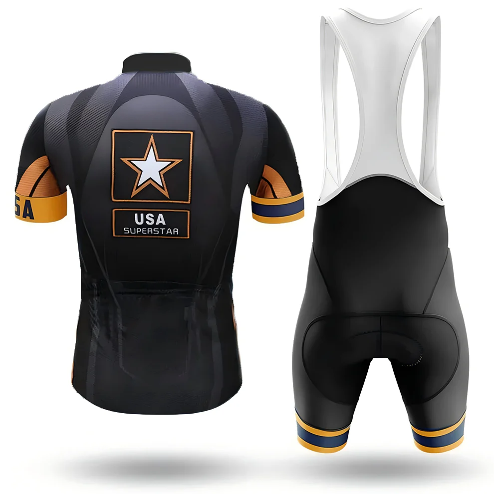 USA Army Theme Men's Short Sleeve Cycling Kit - Image 2