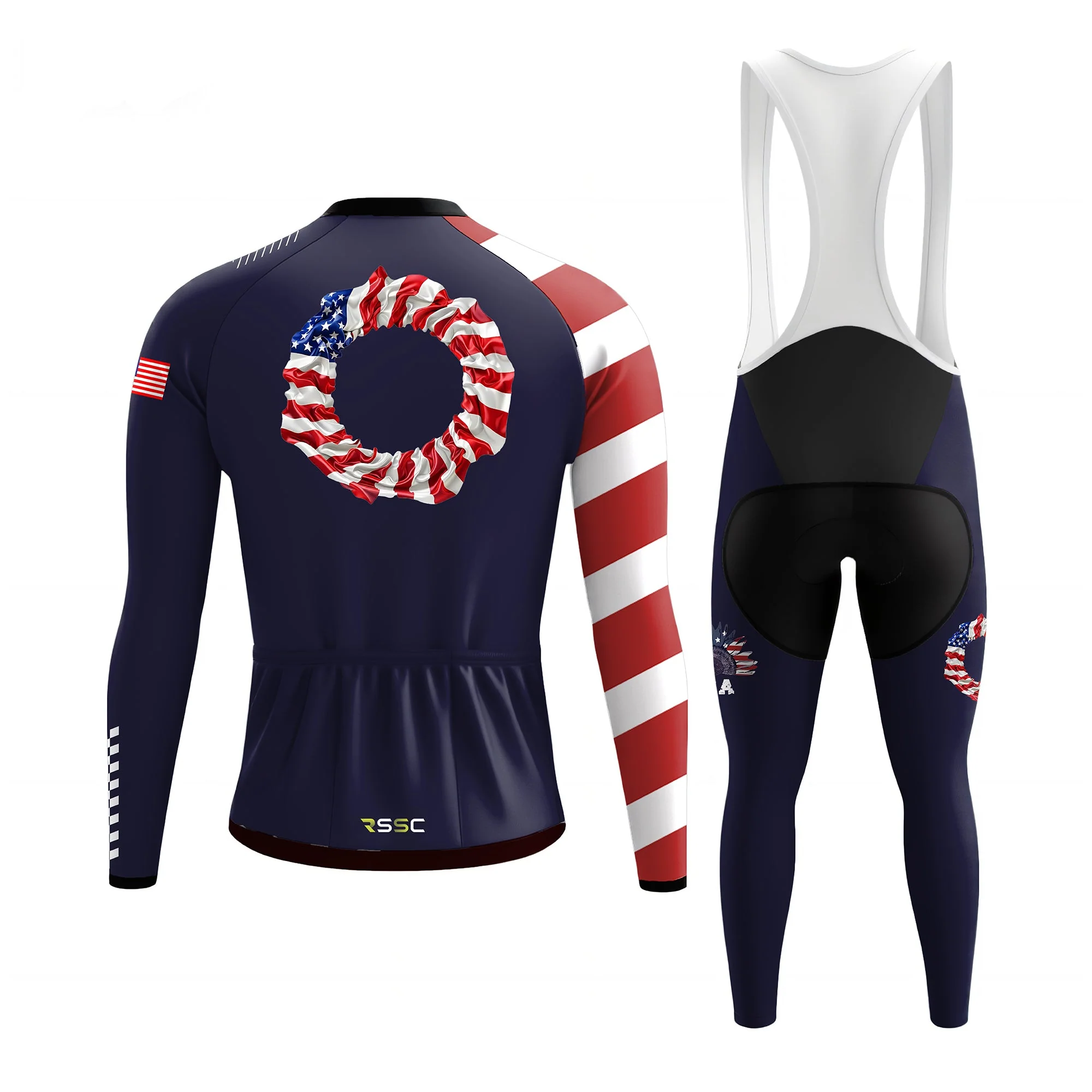 USA Sunflower Men's Long Sleeve Cycling Kit - Image 2