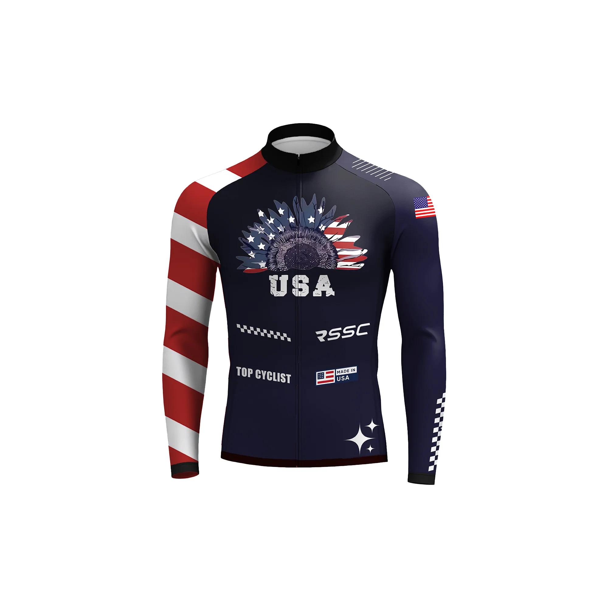 USA Sunflower Men's Long Sleeve Cycling Kit - Image 3