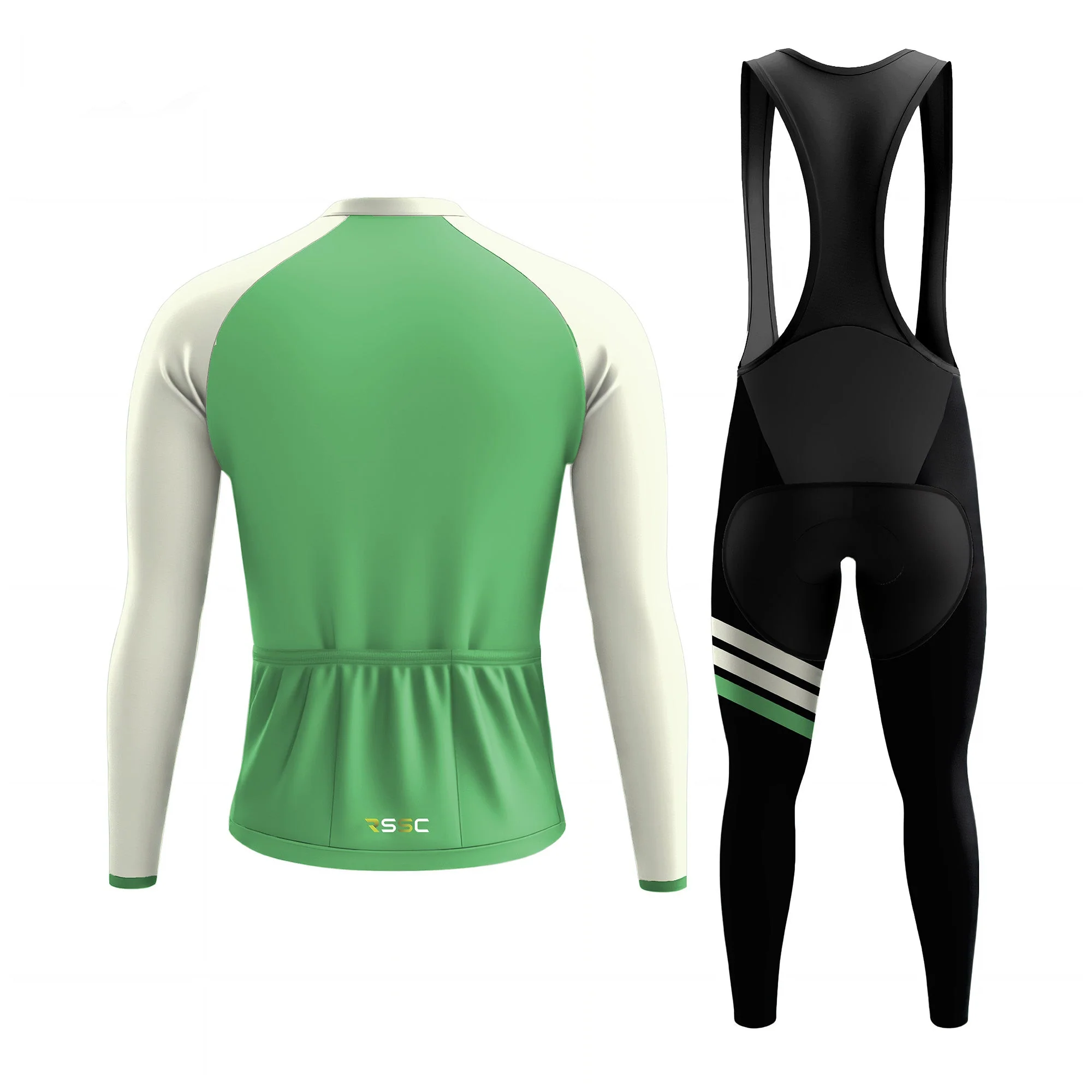Vibrant Azure Edge Men's Long Sleeve Cycling Kit - Image 2