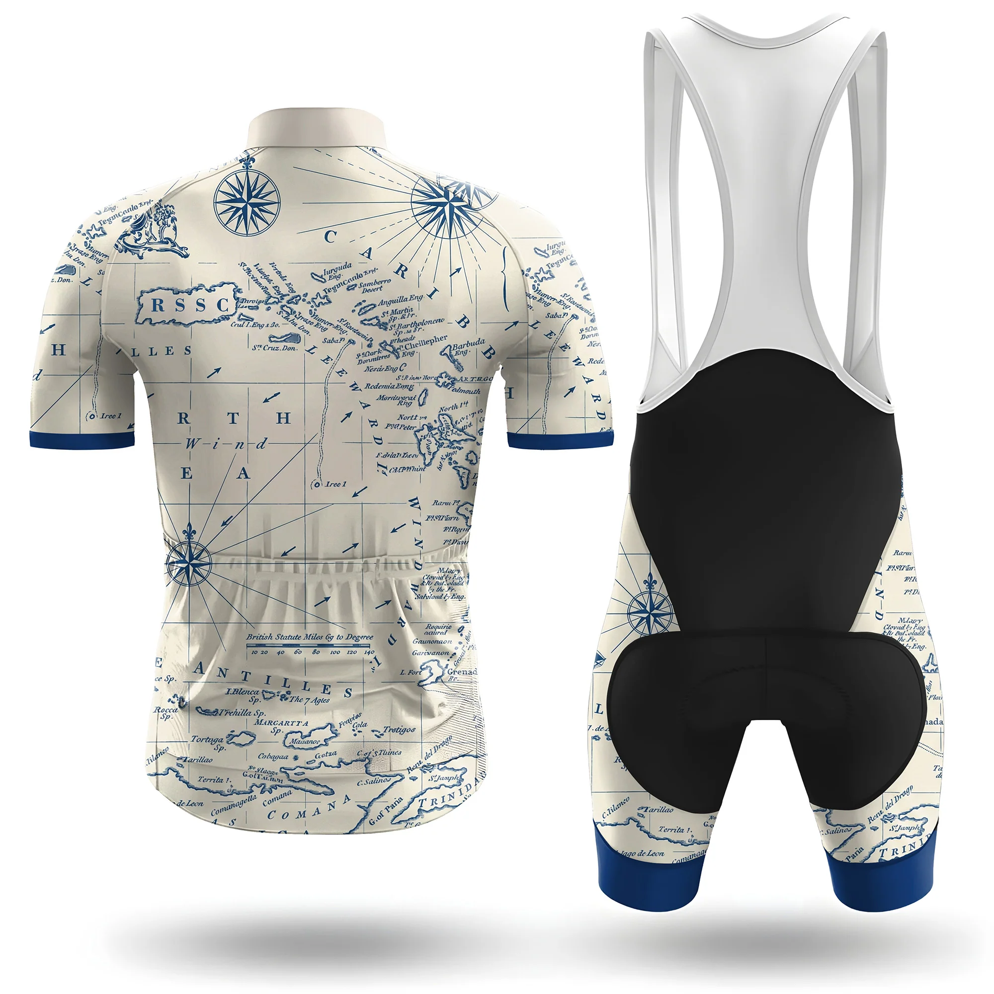 Vintage Chart Rider Men's Short Sleeve Cycling Kit - Image 2