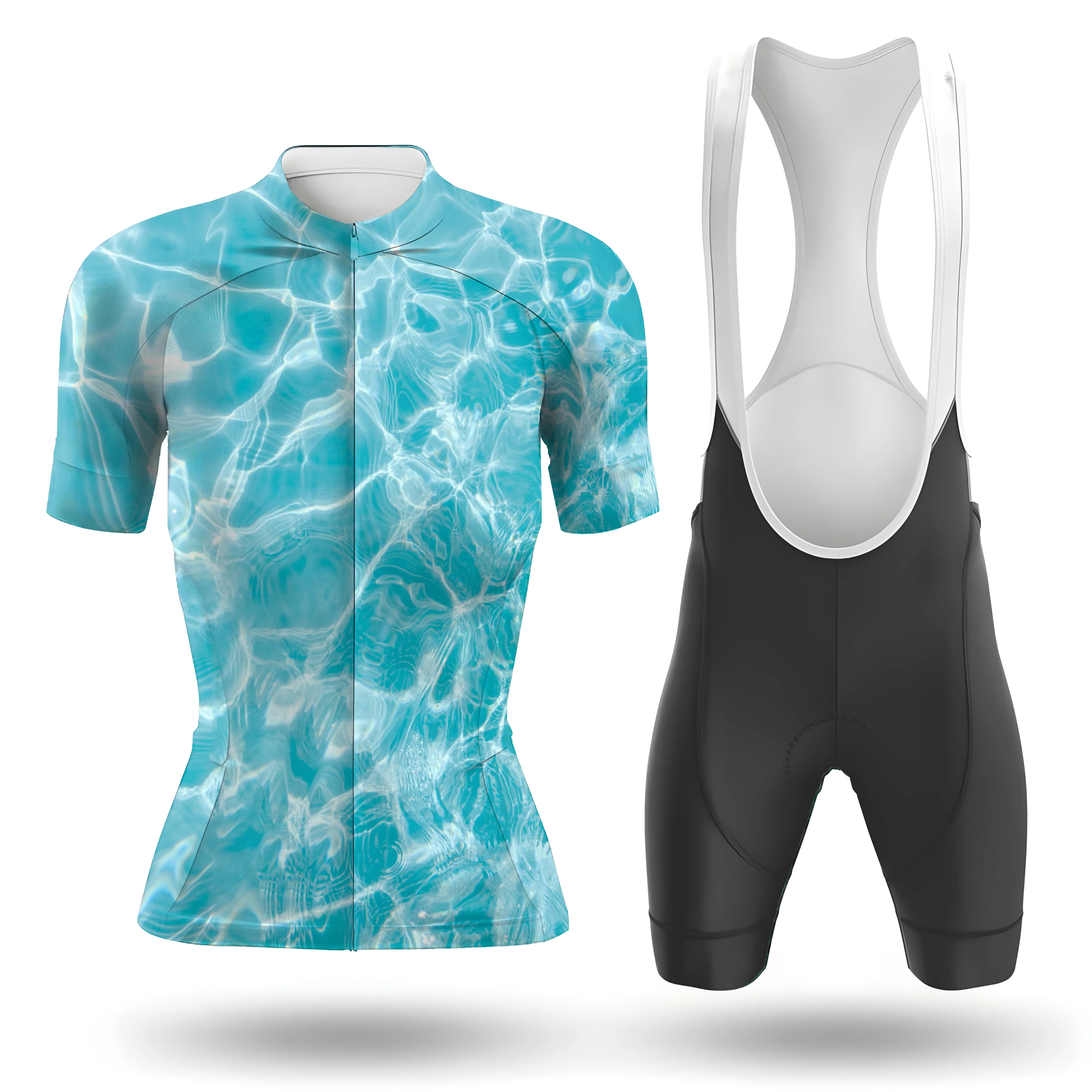 Water Surface Texture Women's Short Sleeve Cycling Kit