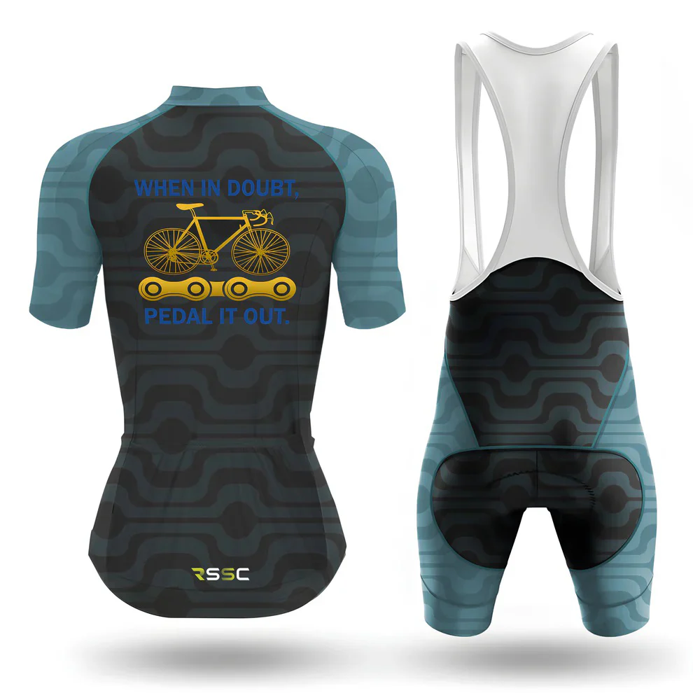 When In Doubt Pedal It Out Women's Short Sleeve Cycling Kit - Image 2