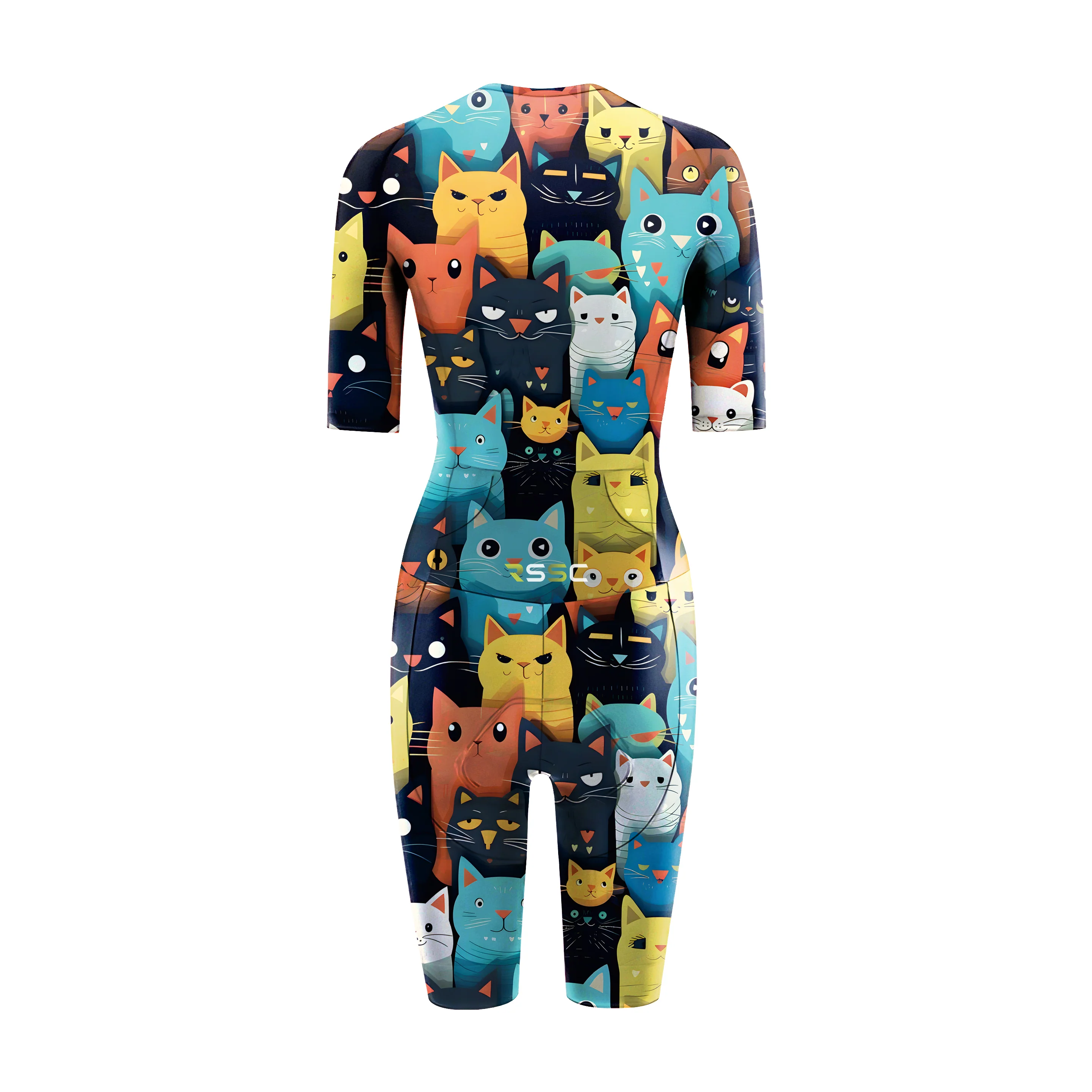 Cartoon Cat Women's Triathlon Suit - Image 2