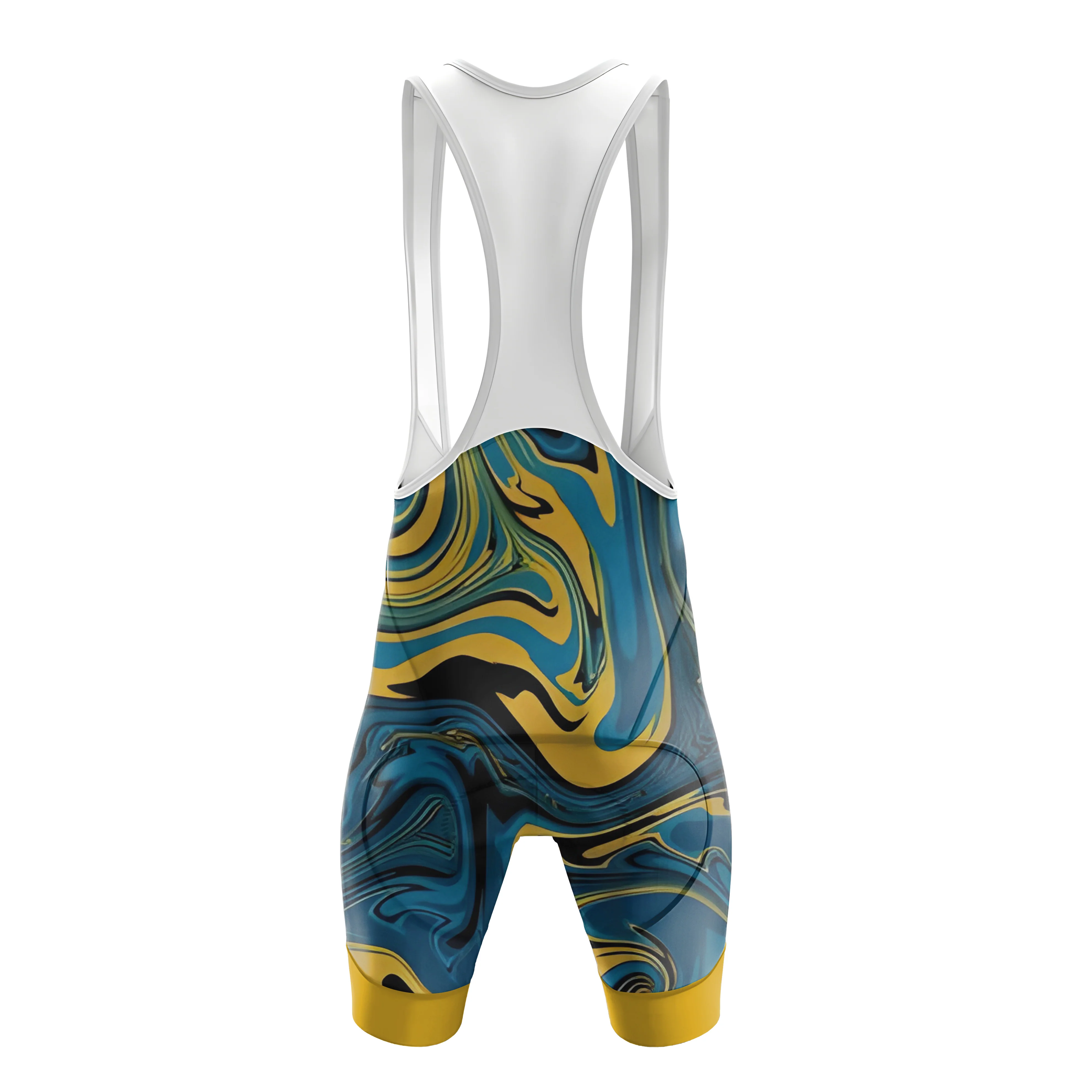 Yellow Blue Color Abstract Men's Cycling Kit - Image 6