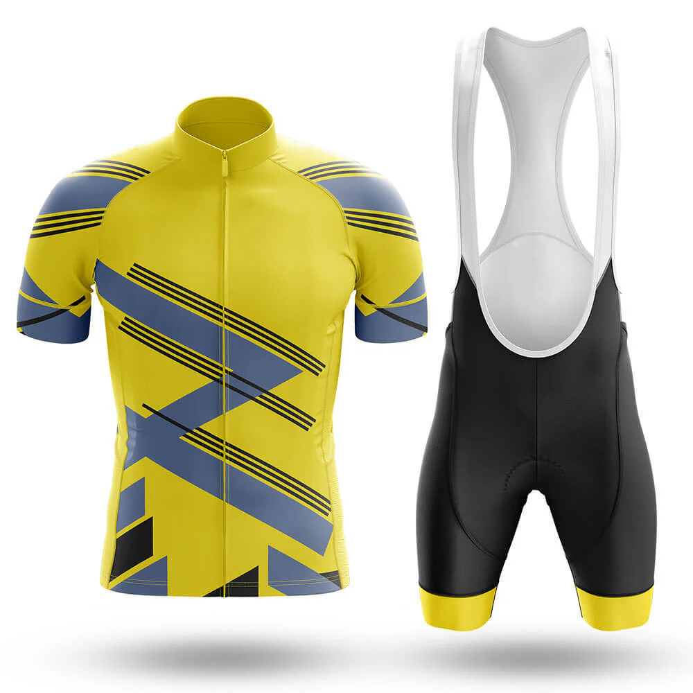 Yellow Grey Men's Cycling Kit
